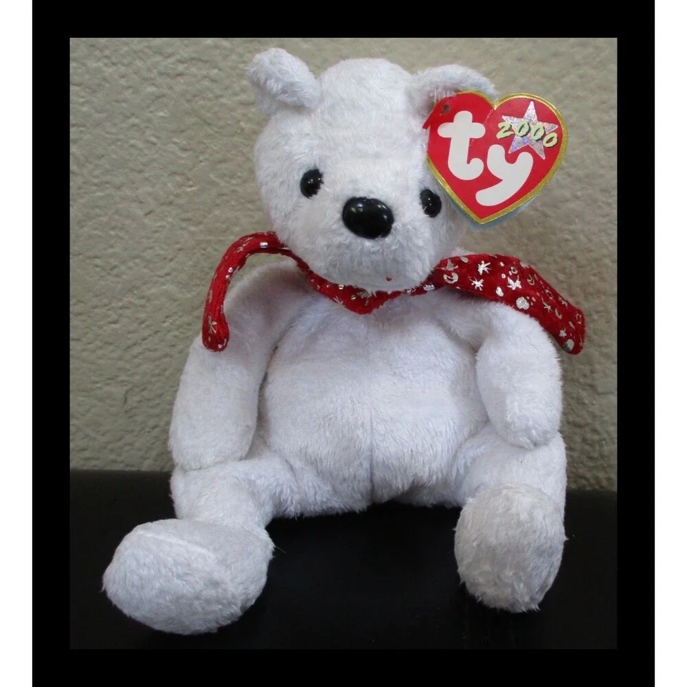 Ty Beanie Baby 2000 Holiday Teddy CREASED TAG